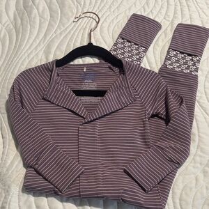 Magnetic Me Coverall, Purple Striped, 12-18 mo